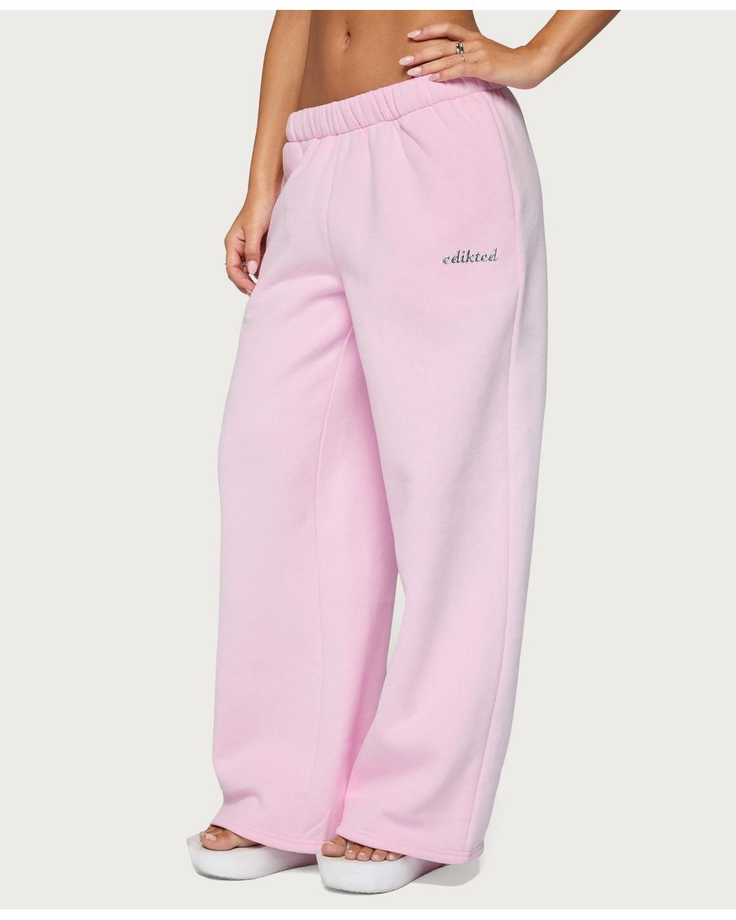 Edikted Pink Diva Sweatpants