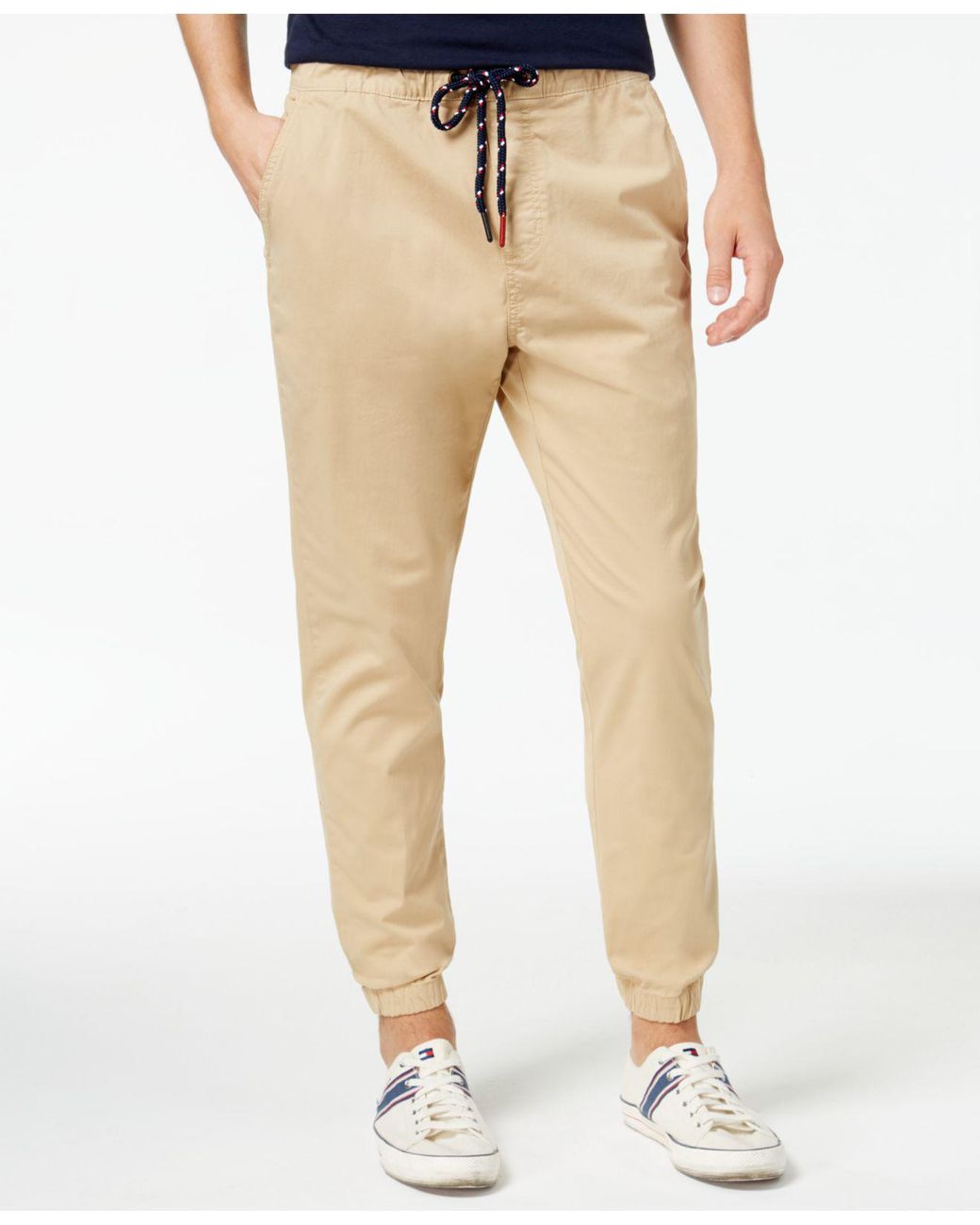 Tommy Hilfiger Men's Kyle Stretch Joggers in Natural for Men | Lyst