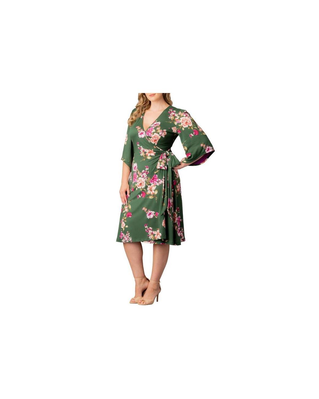 Kiyonna Black Plus Size Gemini Wrap Dress