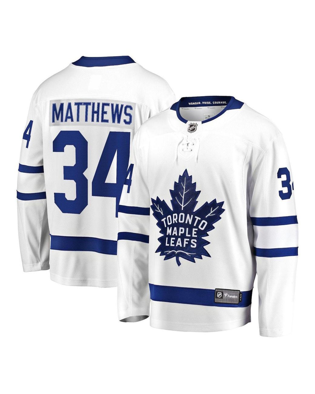 Men's Toronto Maple Leafs Auston Matthews adidas White St. Patrick's Day  Authentic Pro Player Jersey