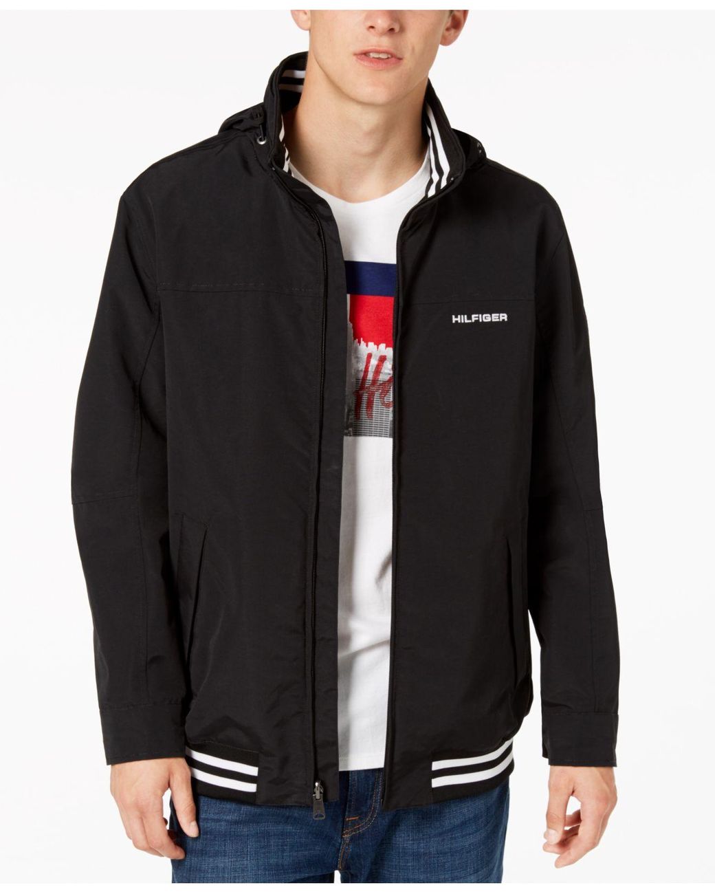 Tommy Hilfiger Synthetic Regatta Jacket, Created For Macy's in Black ...