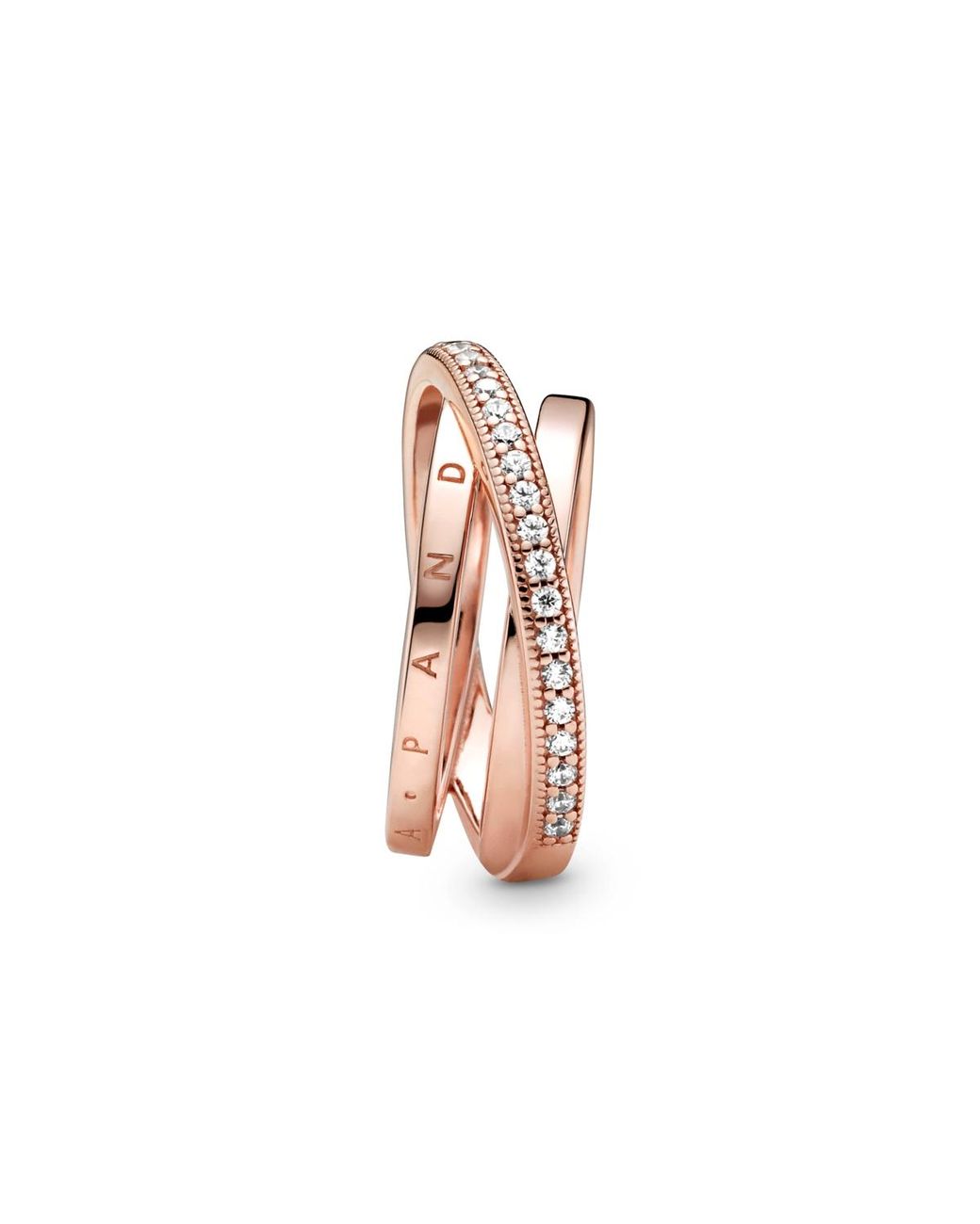 PANDORA Cubic Zirconia Signature Crossover Pave Triple Band Ring In pandora-cubic-zirconia-signature-crossover-pave-triple-band-ring-in