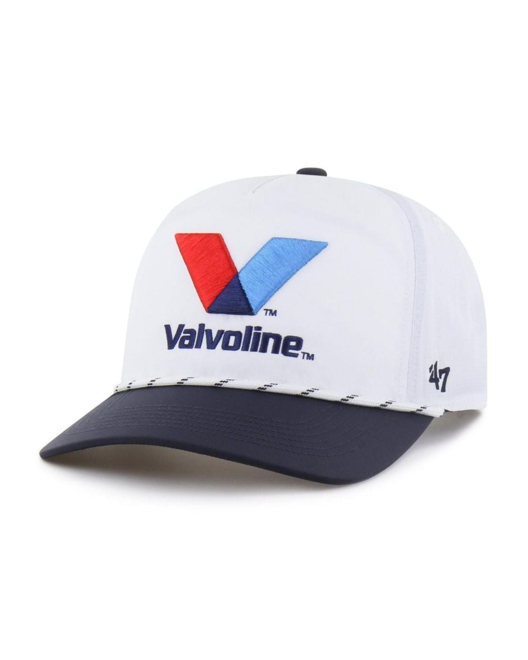 '47 White Nascar Five-panel Snapback Hitch Cap for men