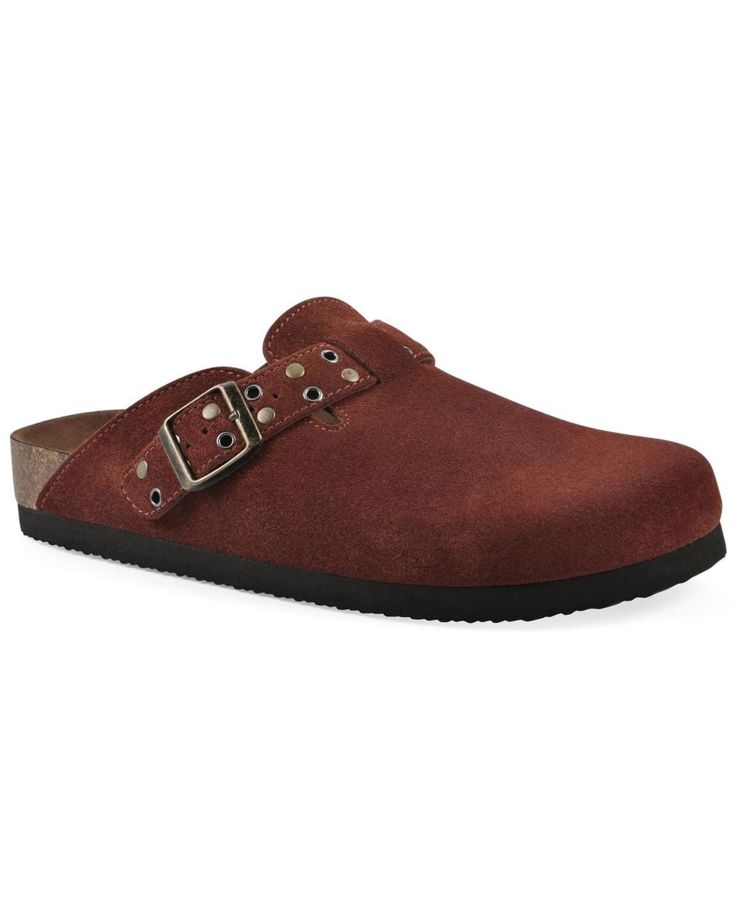 White Mountain Brown Benben Footbeds Clogs