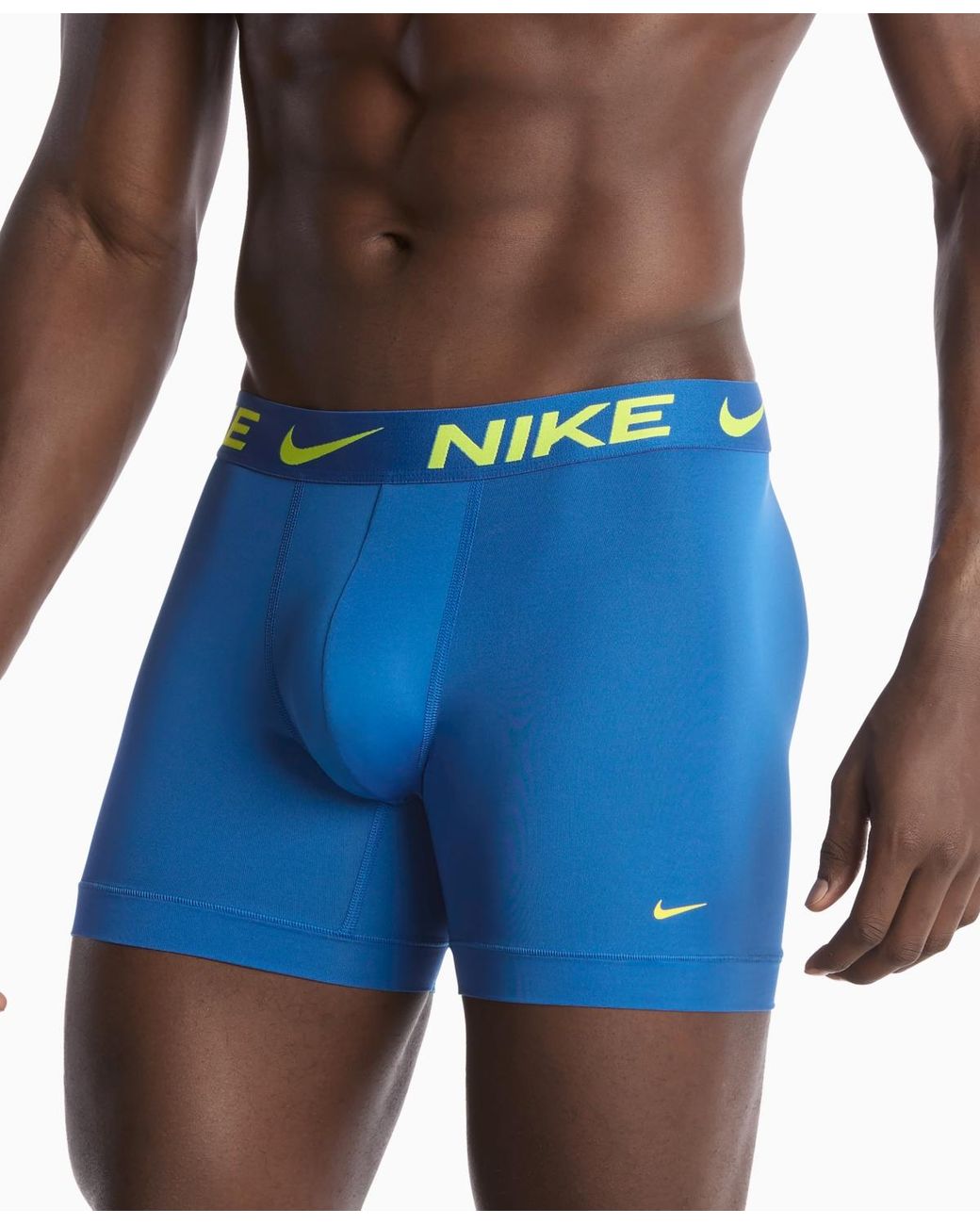 Nike Blue 3-pack Dri-fit Essential Micro Boxer Briefs for men