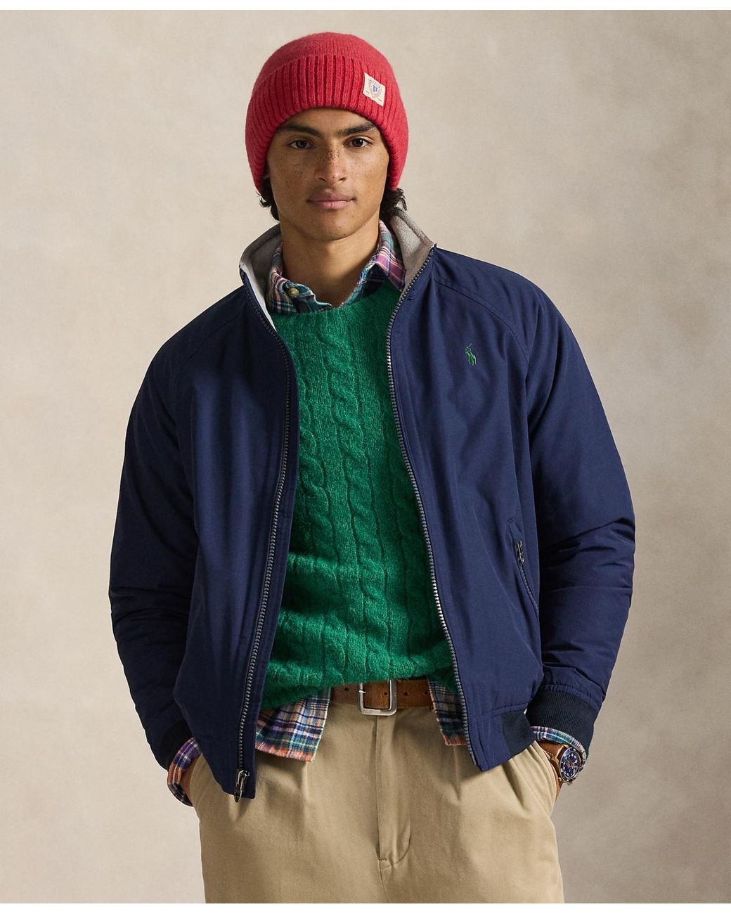 Polo Ralph Lauren Raglan-sleeve Jacket in Blue for Men | Lyst