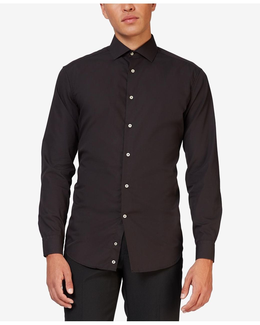 Opposuits Black Solid Color Shirt for men
