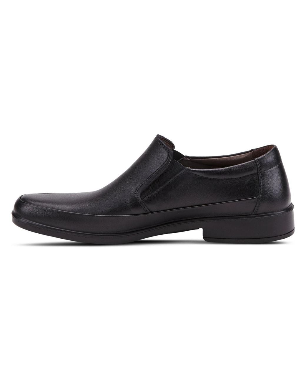 Spring Step Black Felix Platform Leather Loafers for men