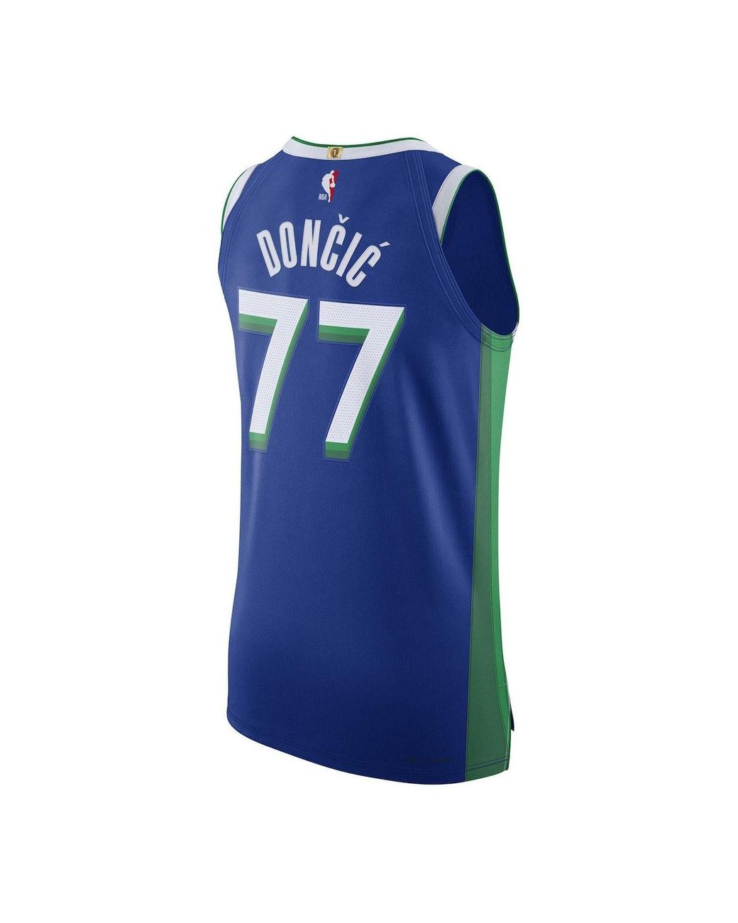 Nike Men's 2022-23 City Edition Dallas Mavericks Luka Doncic #77 Blue Dri-Fit Swingman Jersey, Medium