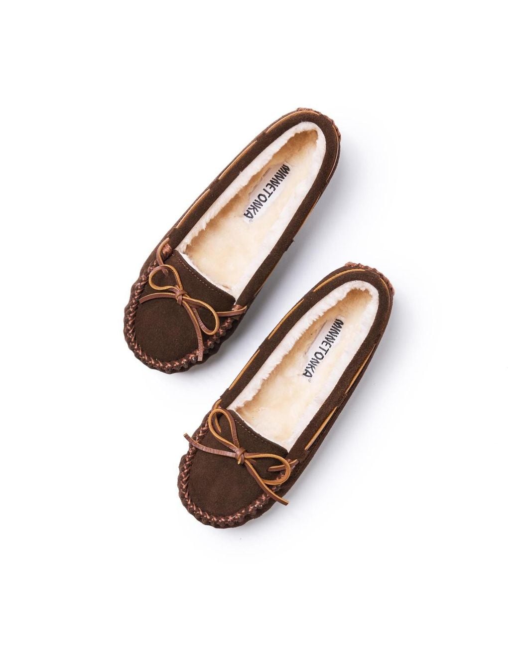 Minnetonka Brown Cally Slippers