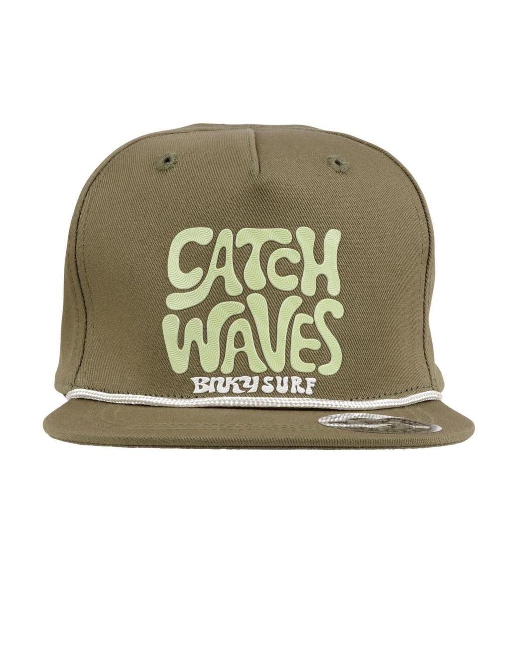 Binkybro Green Catch Waves Snapback Hat for men
