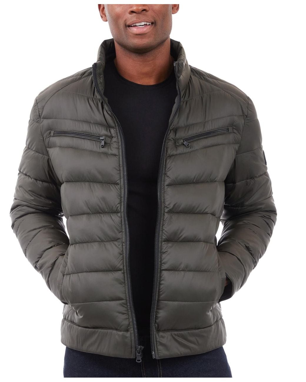 Michael Kors Gray Quilted Full-zip Puffer Jacket for men