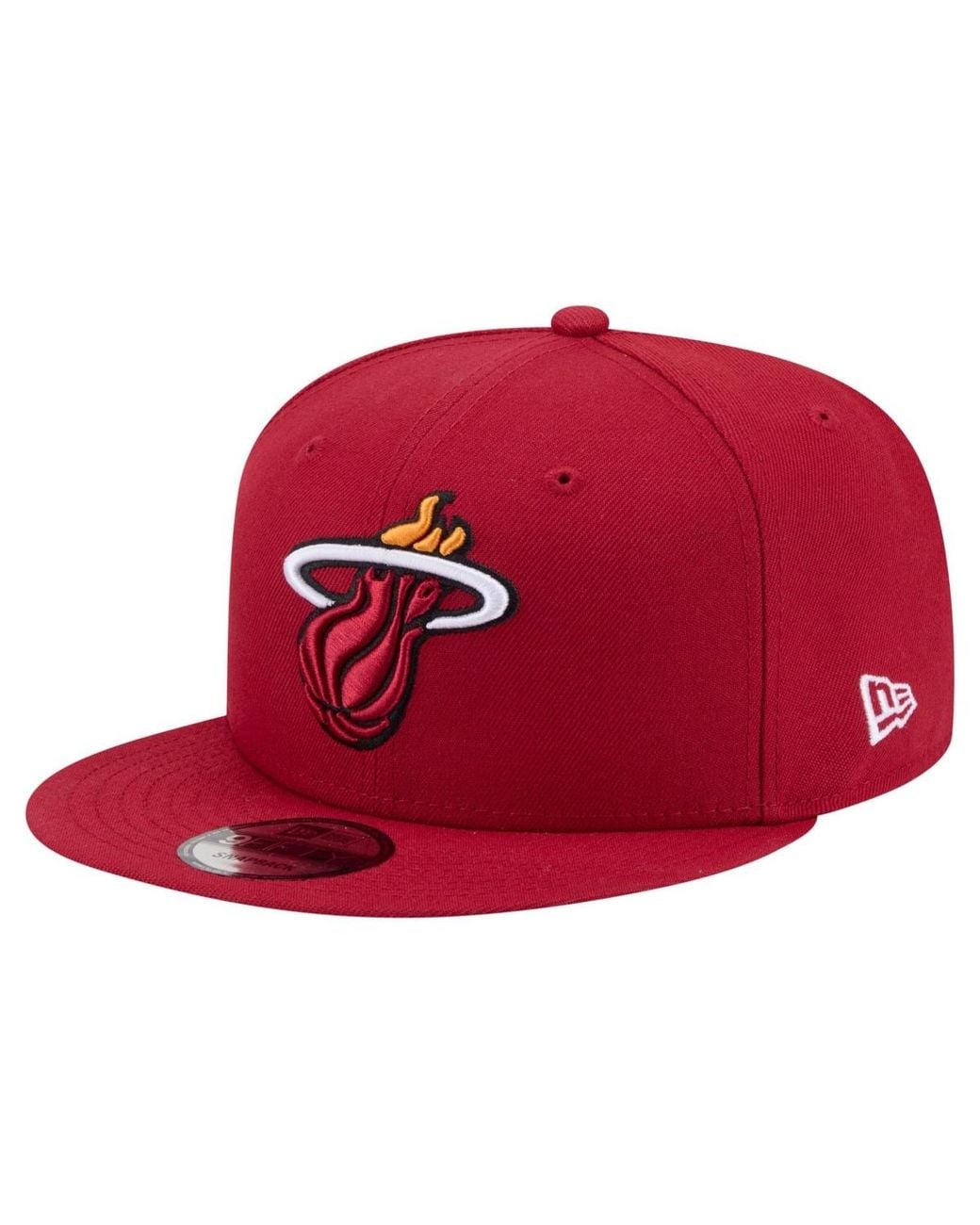 KTZ Red Miami Heat Structu Snapback Baseball Cap for men
