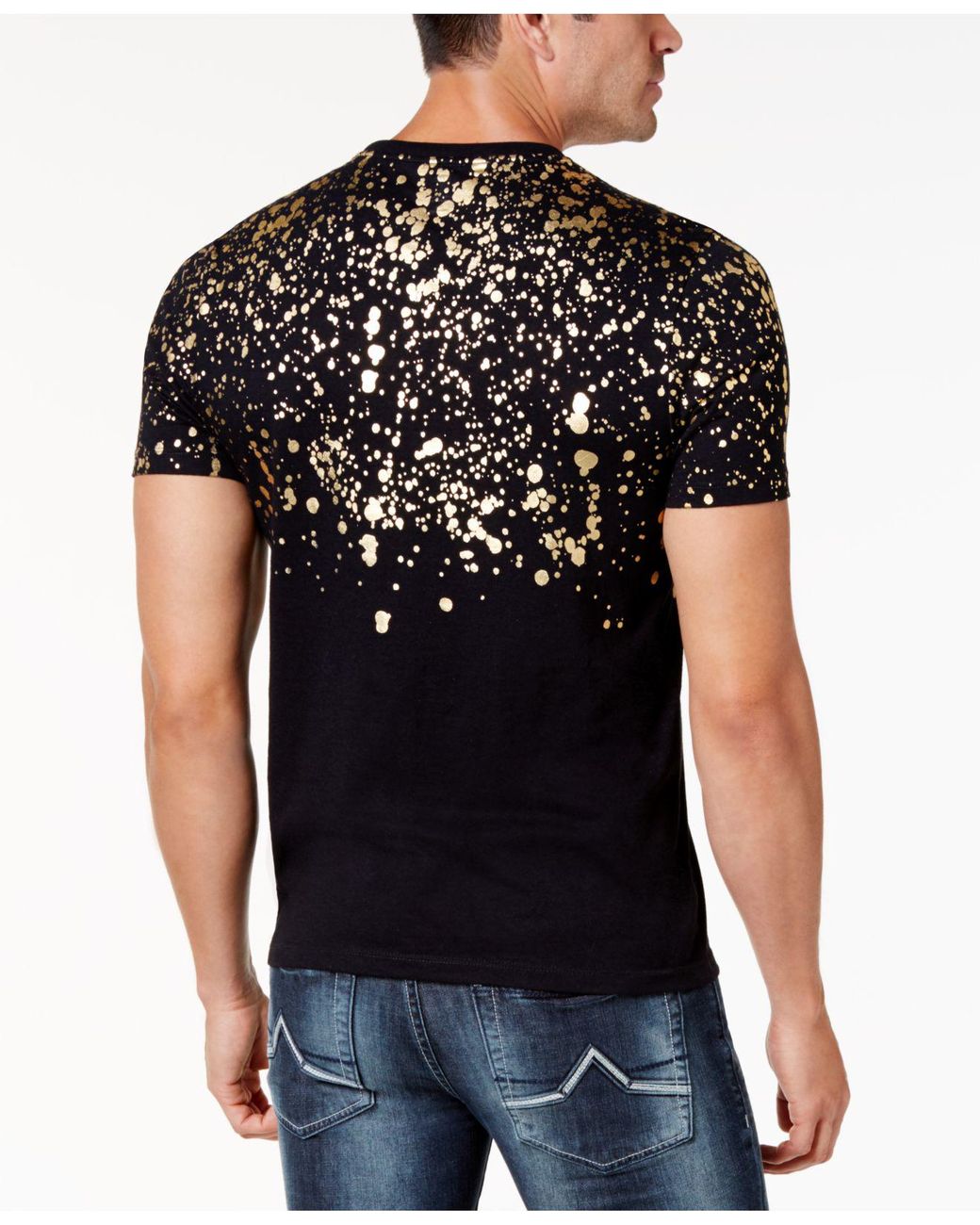 INC International Concepts Gold-foil T-shirt, Created For Macy's