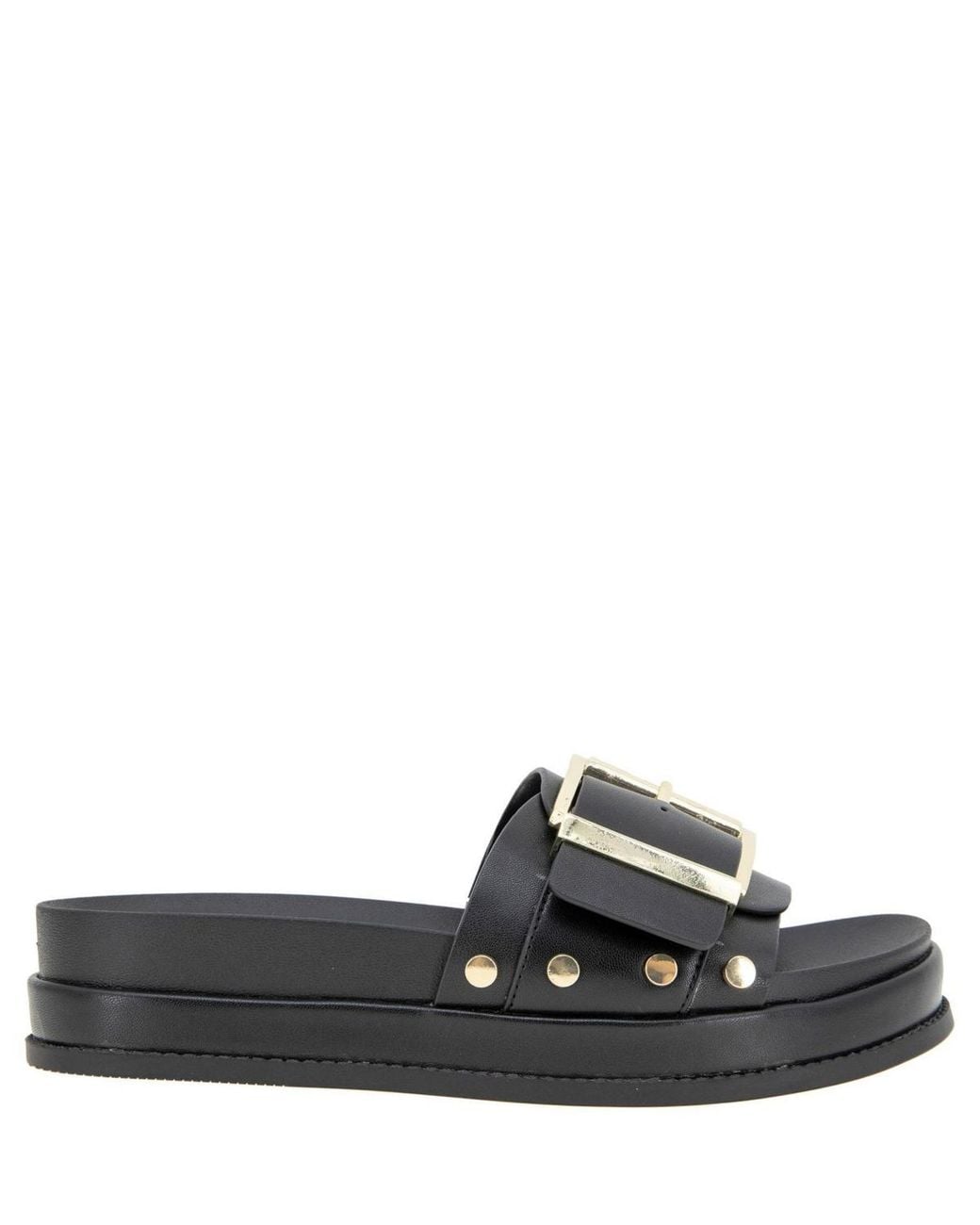 BCBGeneration Black Bonas Footbed Sandal