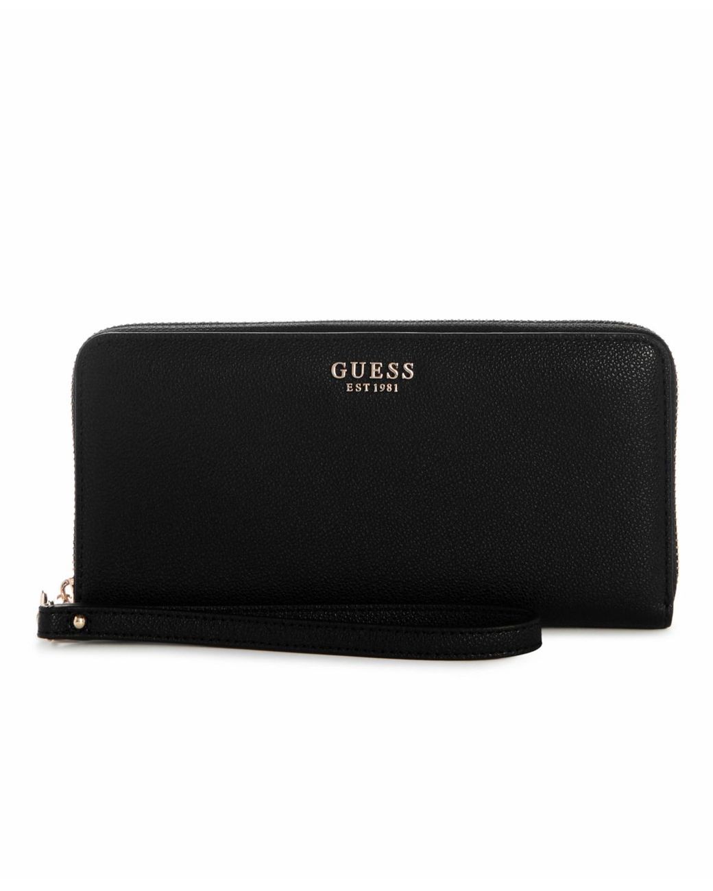 Guess Black Bethany Mini Zip Around Wallet