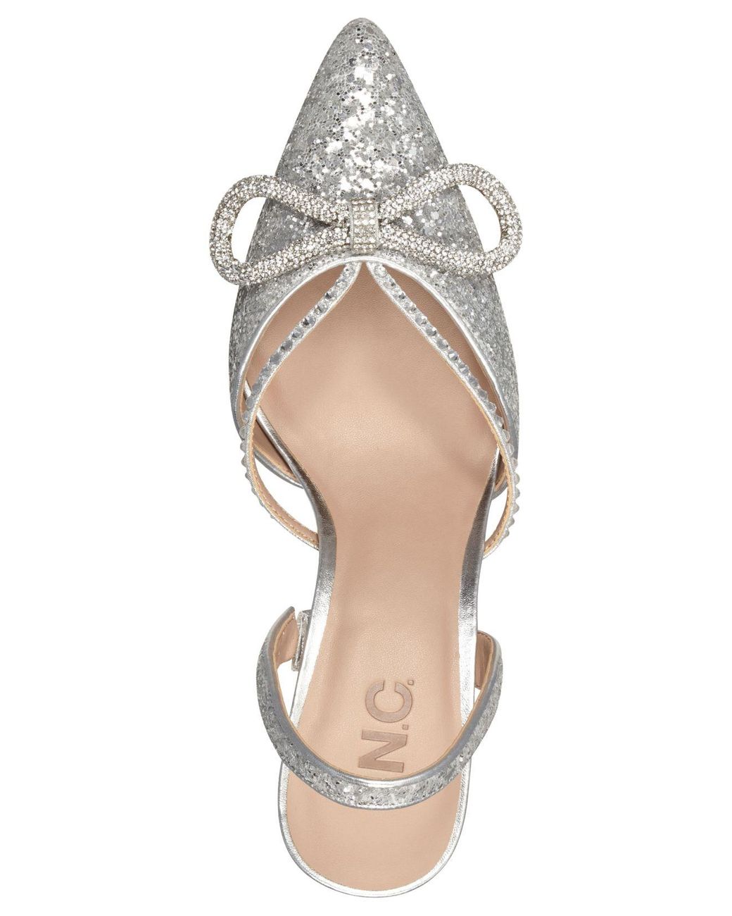 New Look Wide Fit Vista Silver Glitter Mid Heel Sandals at asos.com |  Sapatos