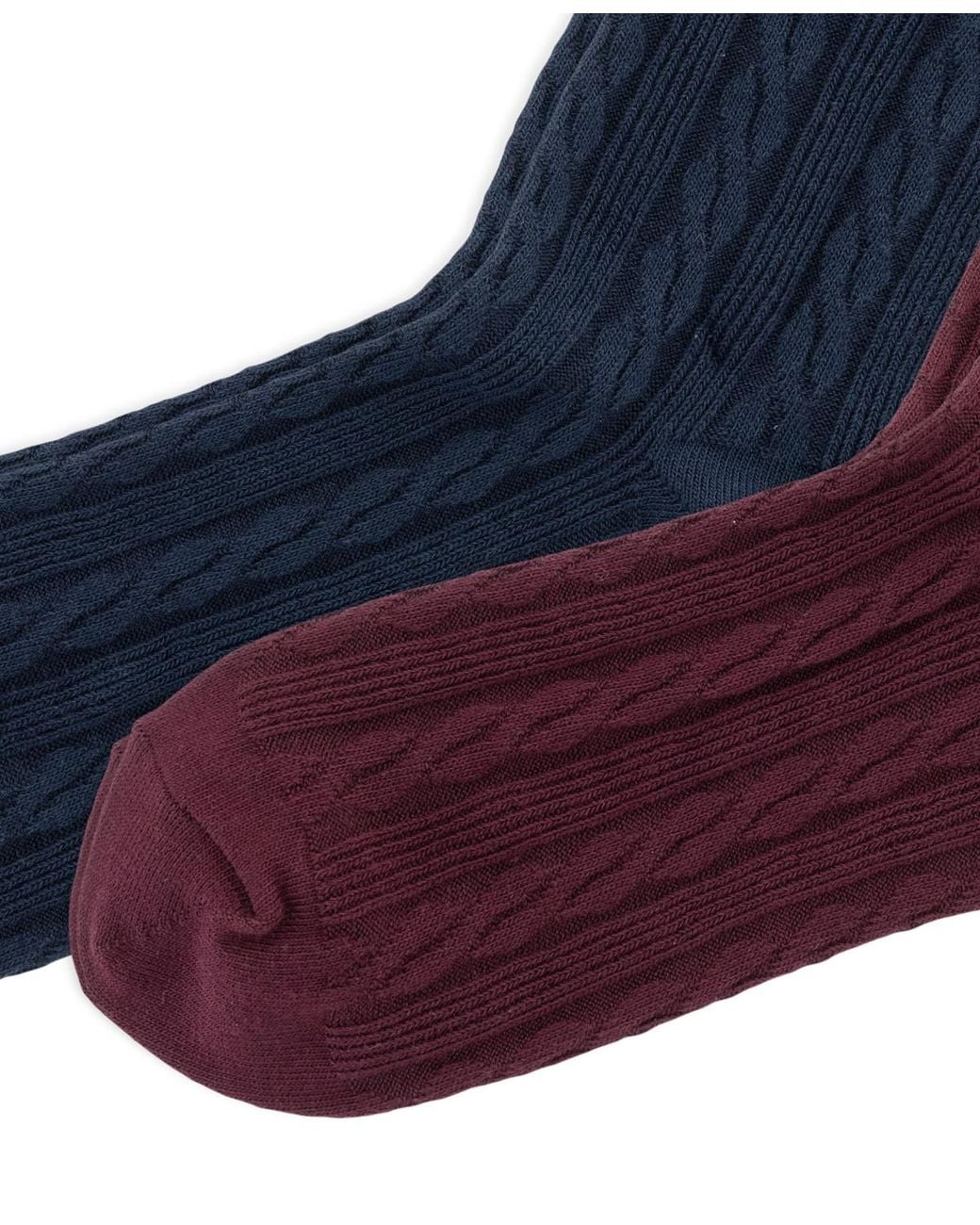 Ralph Lauren Purple Cable Knit Socks