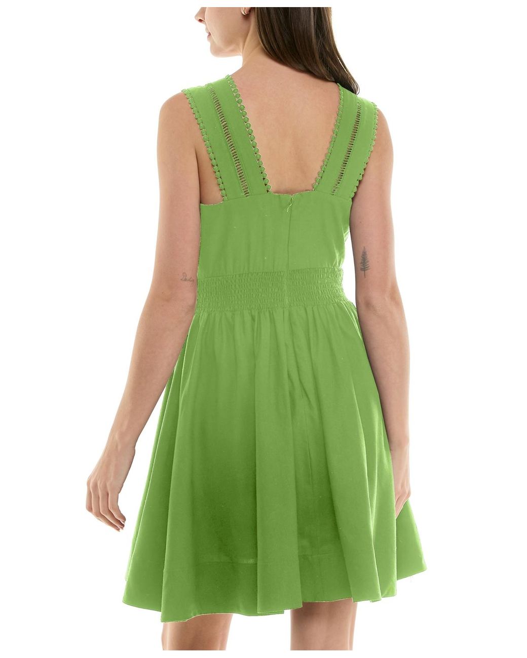 lime green petite dress Leo Beaded Mini Dress main image 1