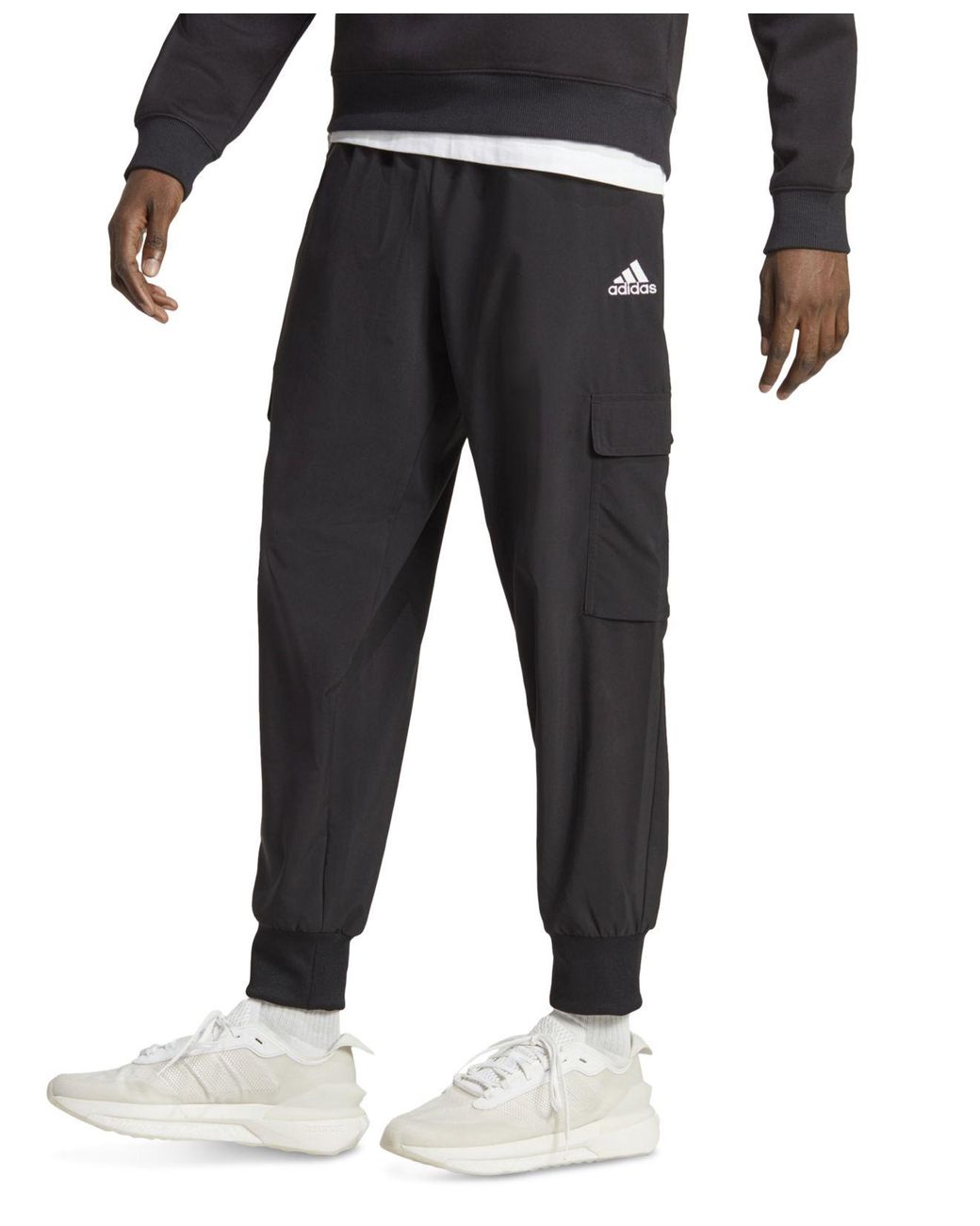 adidas Essential Woven Cargo Jogger Pants in Black for Men | Lyst Canada