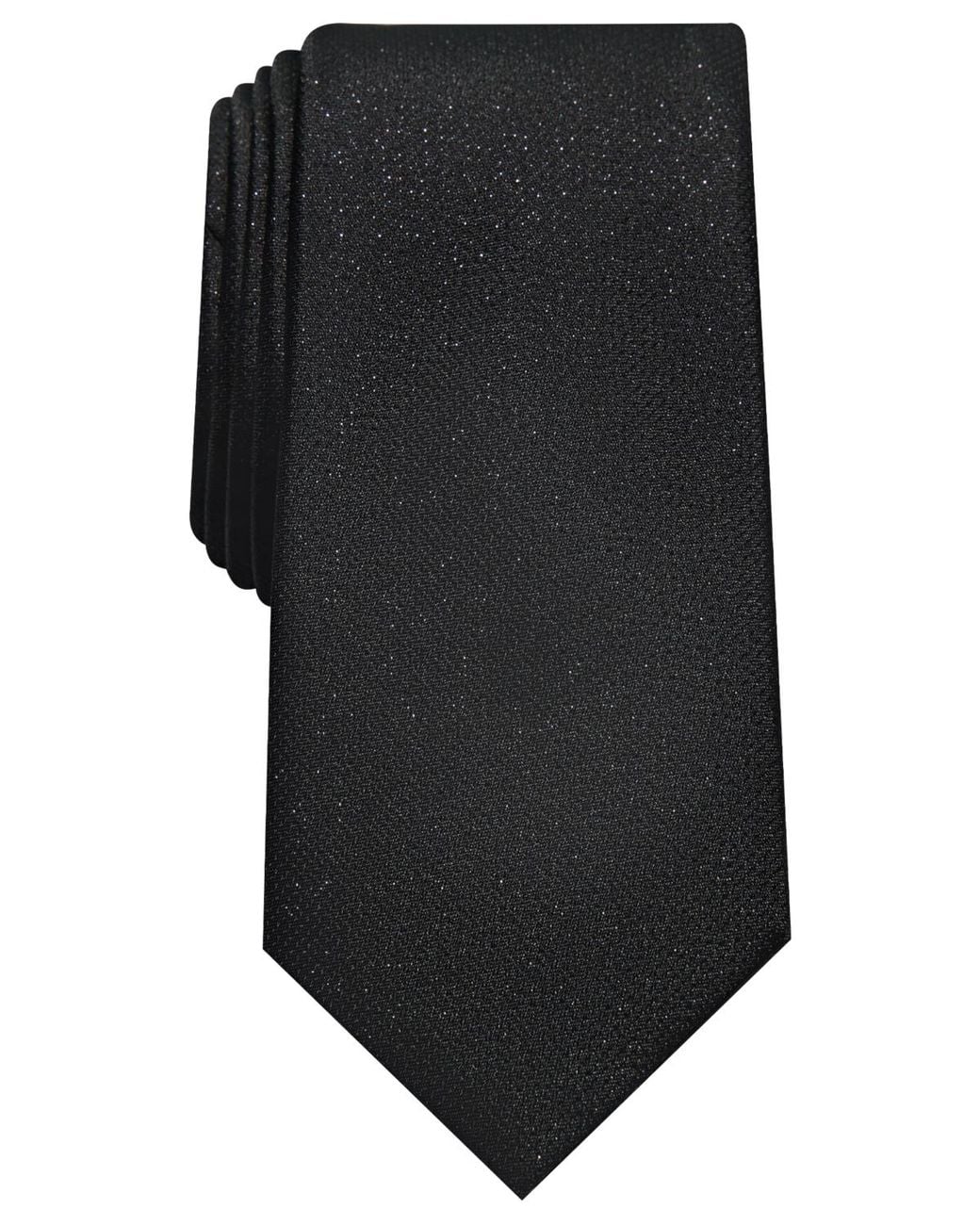 Alfani Black Metallic Texture Slim Tie for men