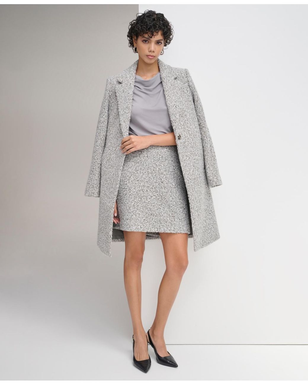 Anne klein boucle coat cheap