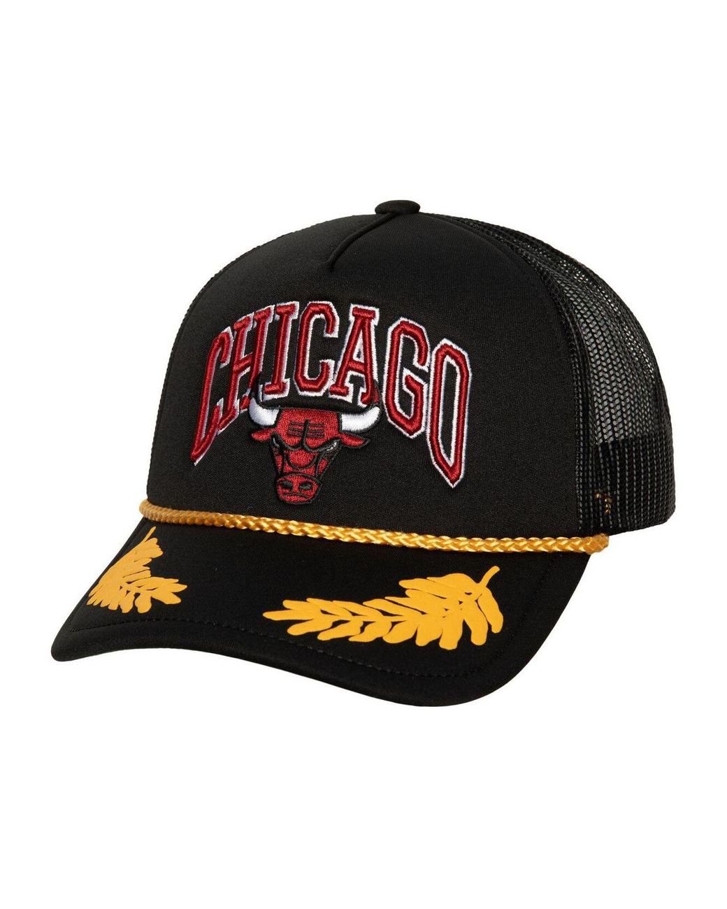 Men's Chicago Bulls Black/Red Hardwood Classics Pinstripe Snapback Hat