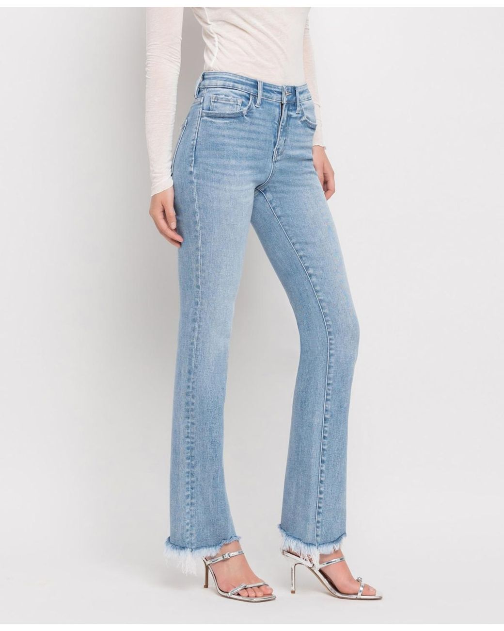 Flying Monkey Blue High Rise Mini Bootcut Jeans