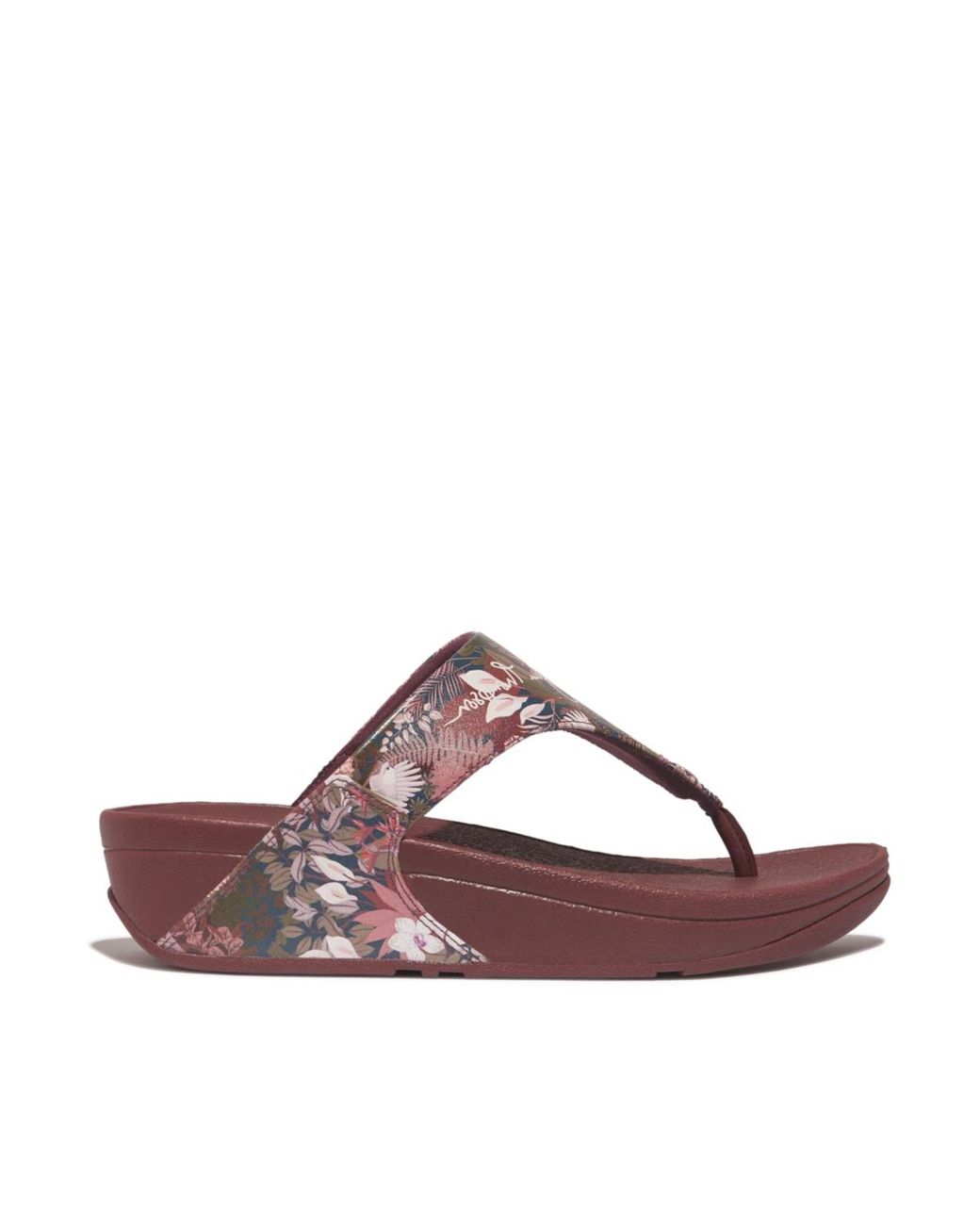 Fitflop Lulu X Jim Thompson Leather Toe Post in Brown | Lyst