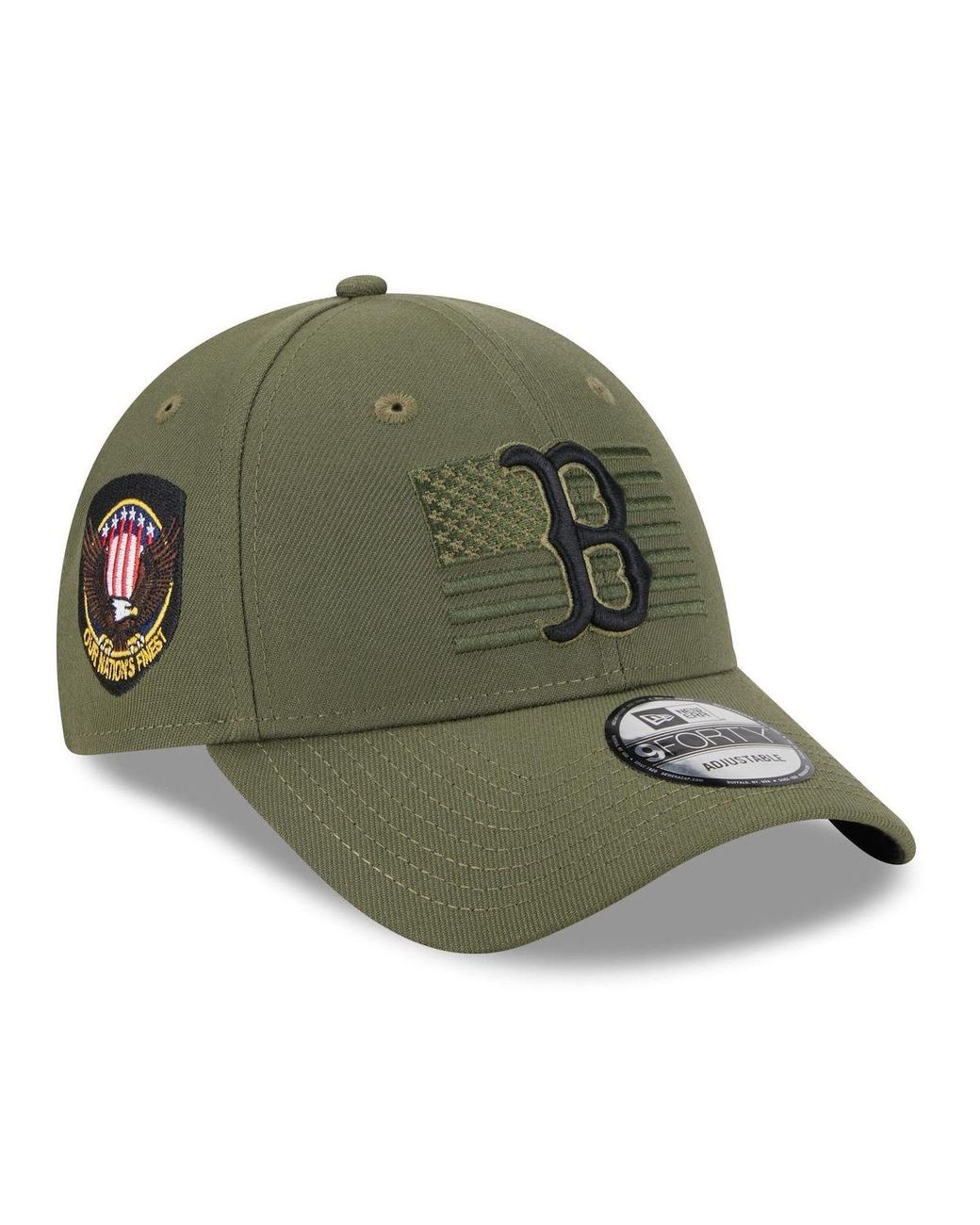 KTZ Green Boston Red Sox 2023 Armed Forces Day 9forty Adjustable Hat ...