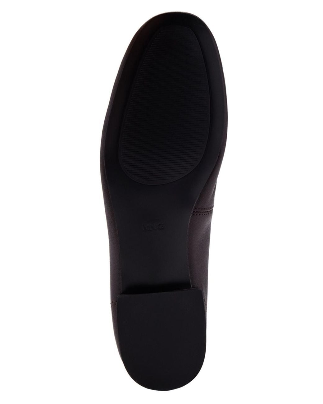 Mango Purple Leather Bow Ballet Flats
