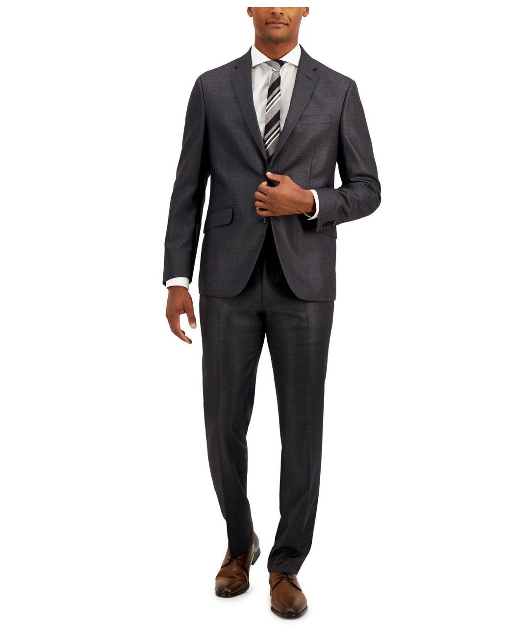 Cole Reaction Technicole Slimfit Suit Separates in Charcoal (Black) for Men Lyst
