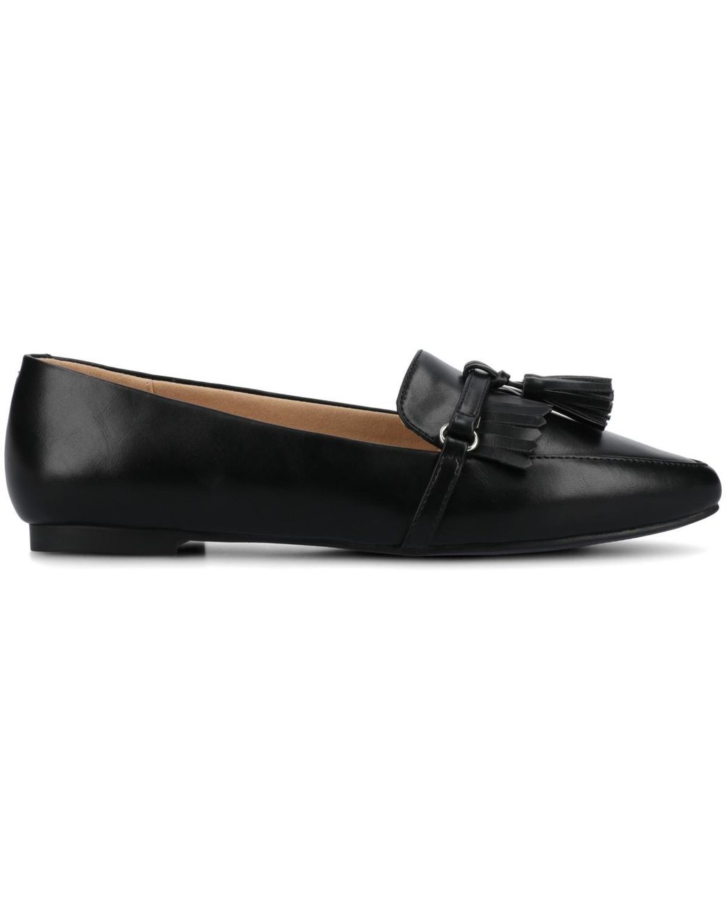 Journee Collection Black Jannah Pointed Toe Flats