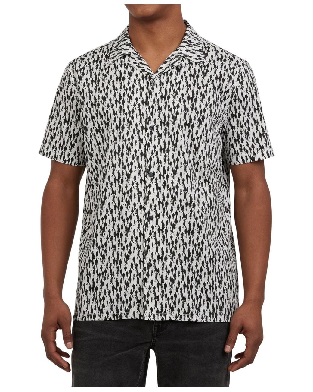 DKNY White Malcolm Camp Shirt for men