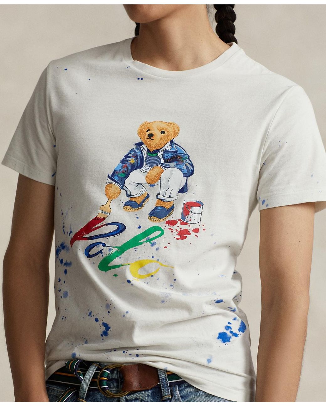 polo bear paint splatter