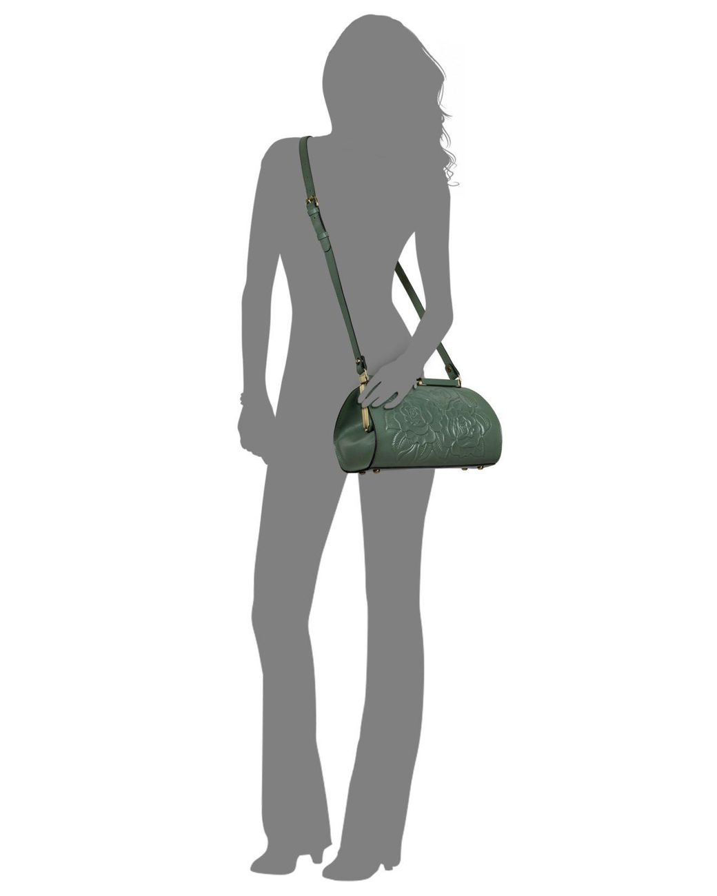 Patricia Nash Bellariva Small Leather Frame Bag in Green