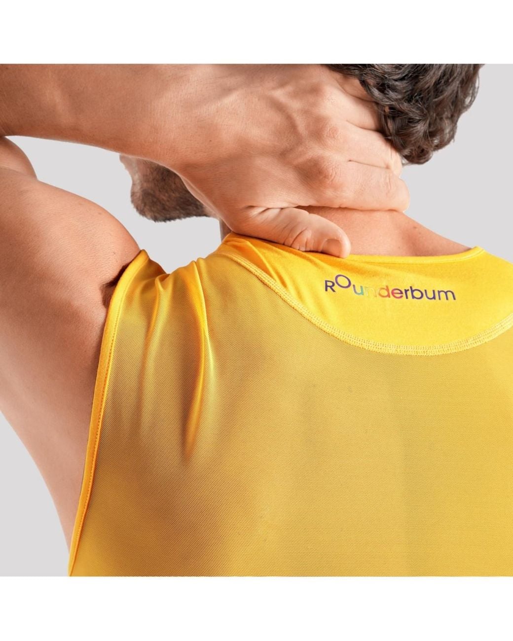 Rounderbum Orange Transparent Pride Tank Top for men