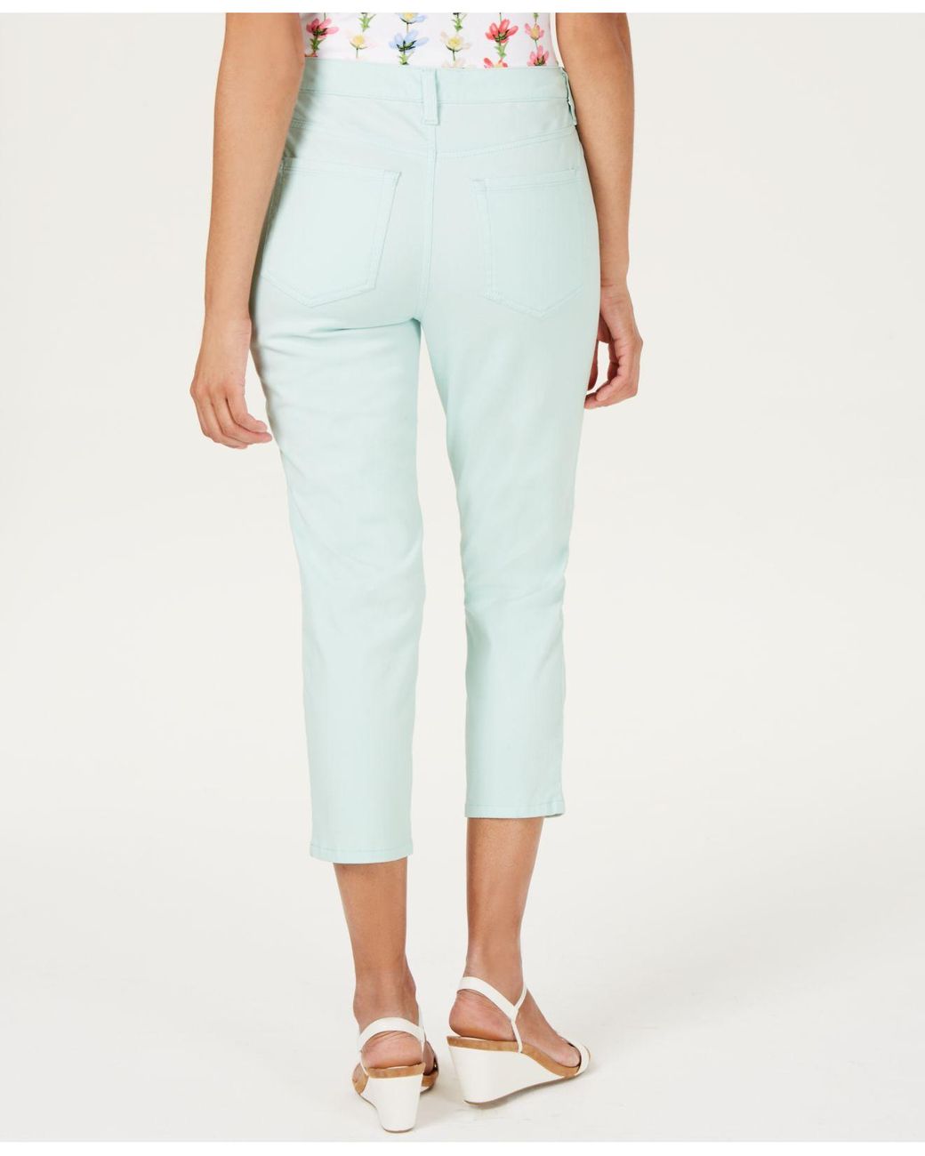 Charter Club Petite Tummy-control Bristol Capri Jeans, Created For Macy's  in Blue | Lyst