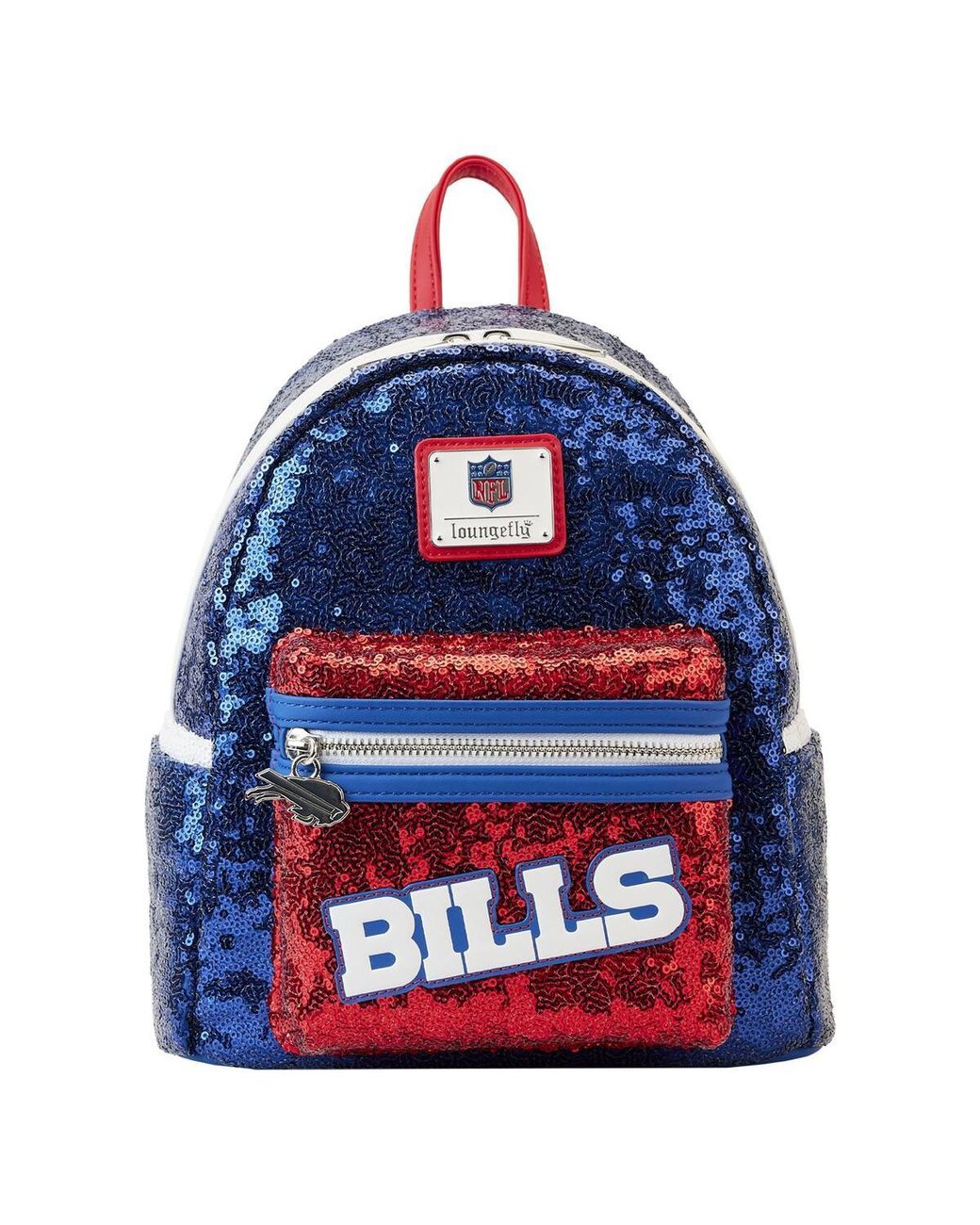 Loungefly Blue And Buffalo Bills Sequin Mini Backpack