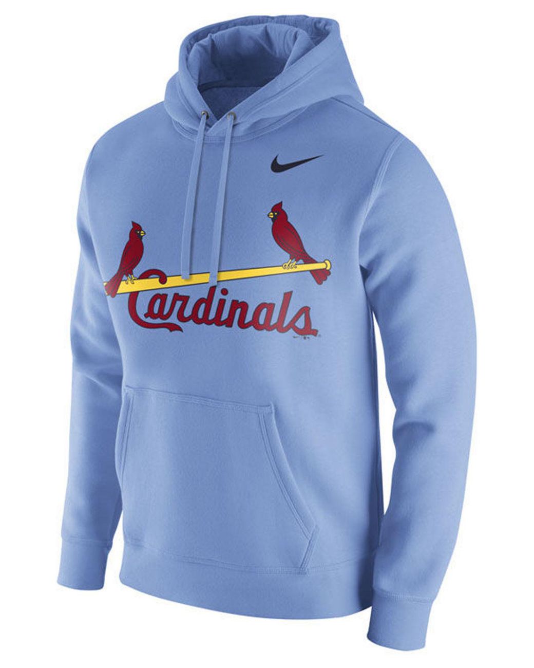 Men's Nike Light Blue St. Louis Cardinals Cooperstown Collection Logo Club  Pullover Hoodie
