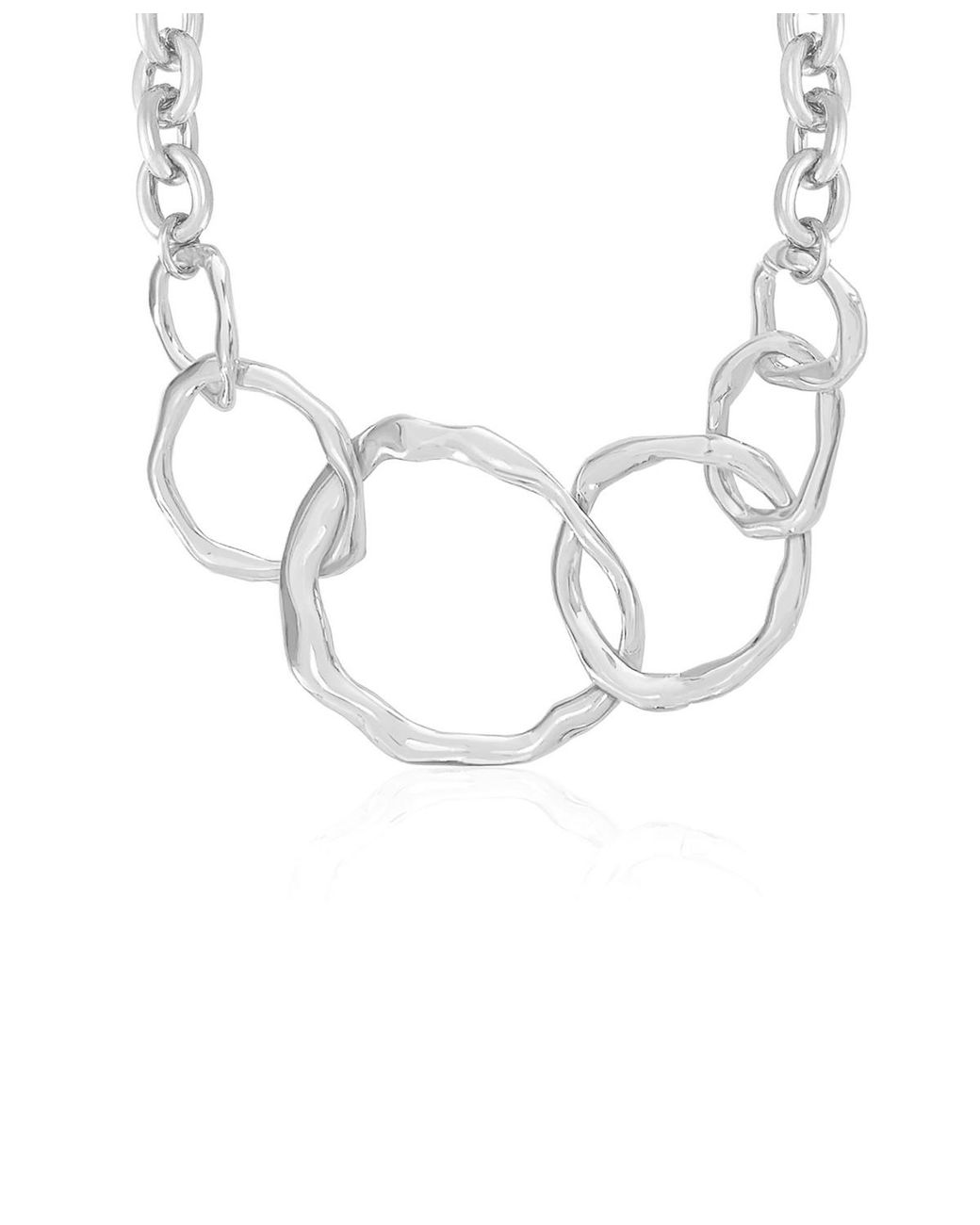 Ettika White Interlocking Chain Necklace