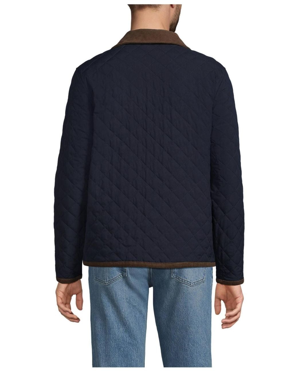 Lands' End Blue Reversible Insulated Barn Jacket for men