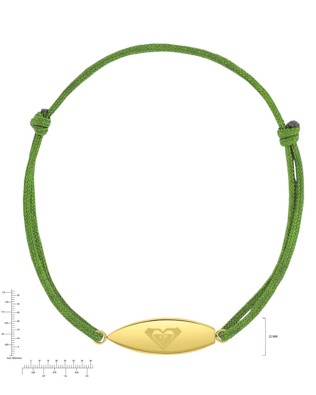 Roxy Green Waterproof Surfboard Adjustable Bracelet