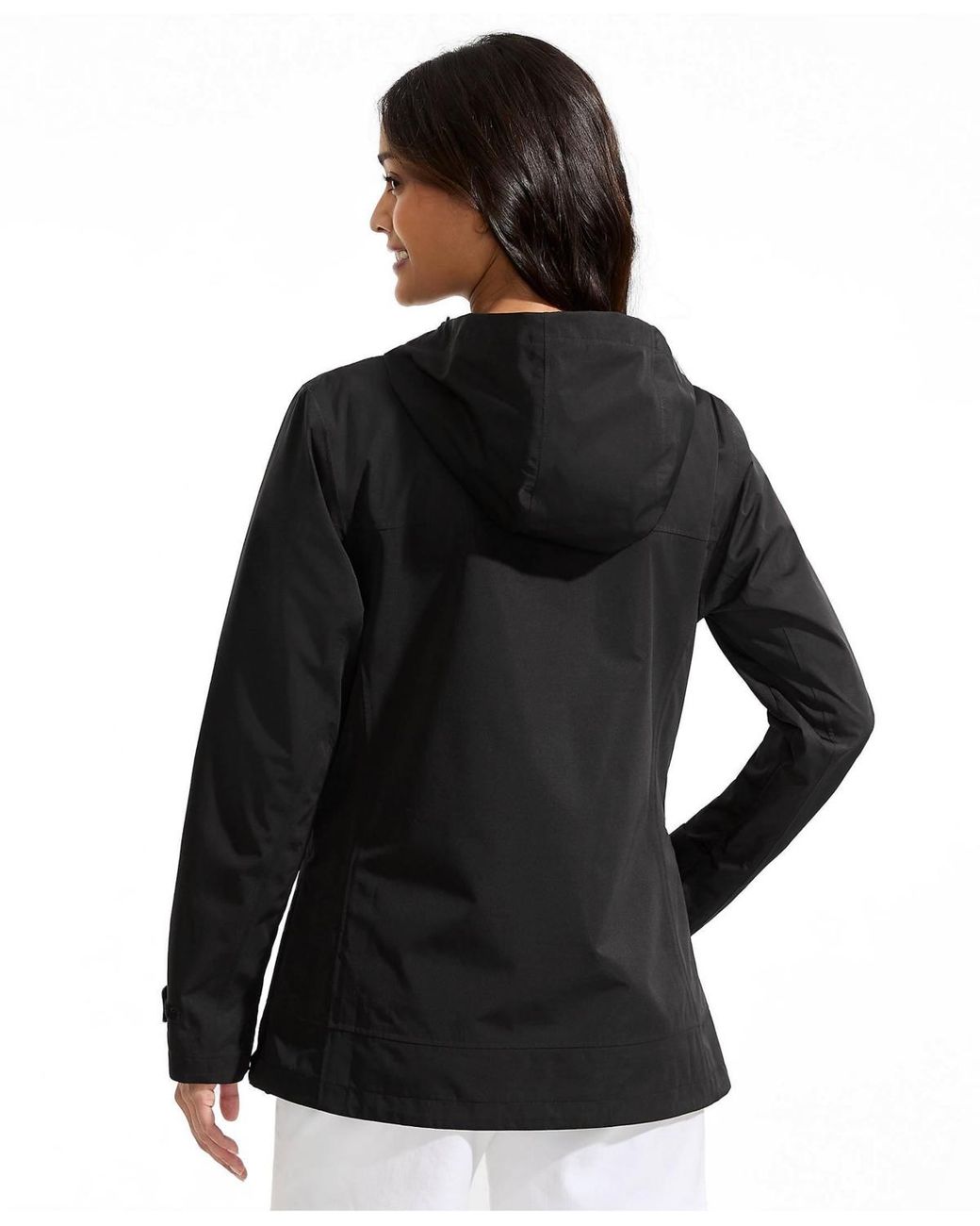 Lands' End Black Rain Jacket