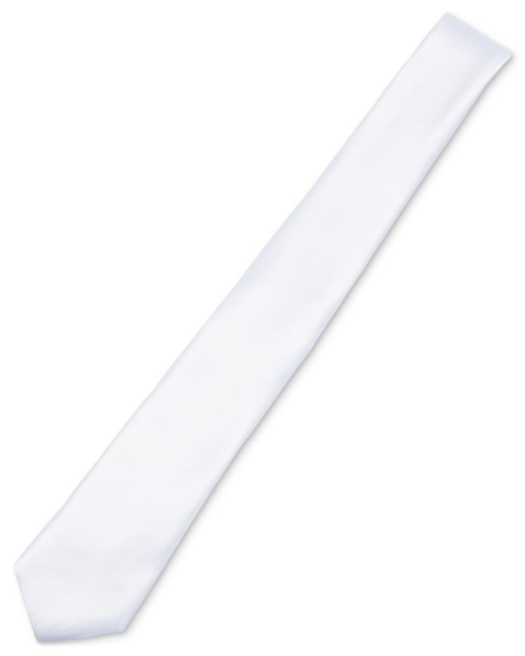 Con.struct White Satin Solid Tie for men