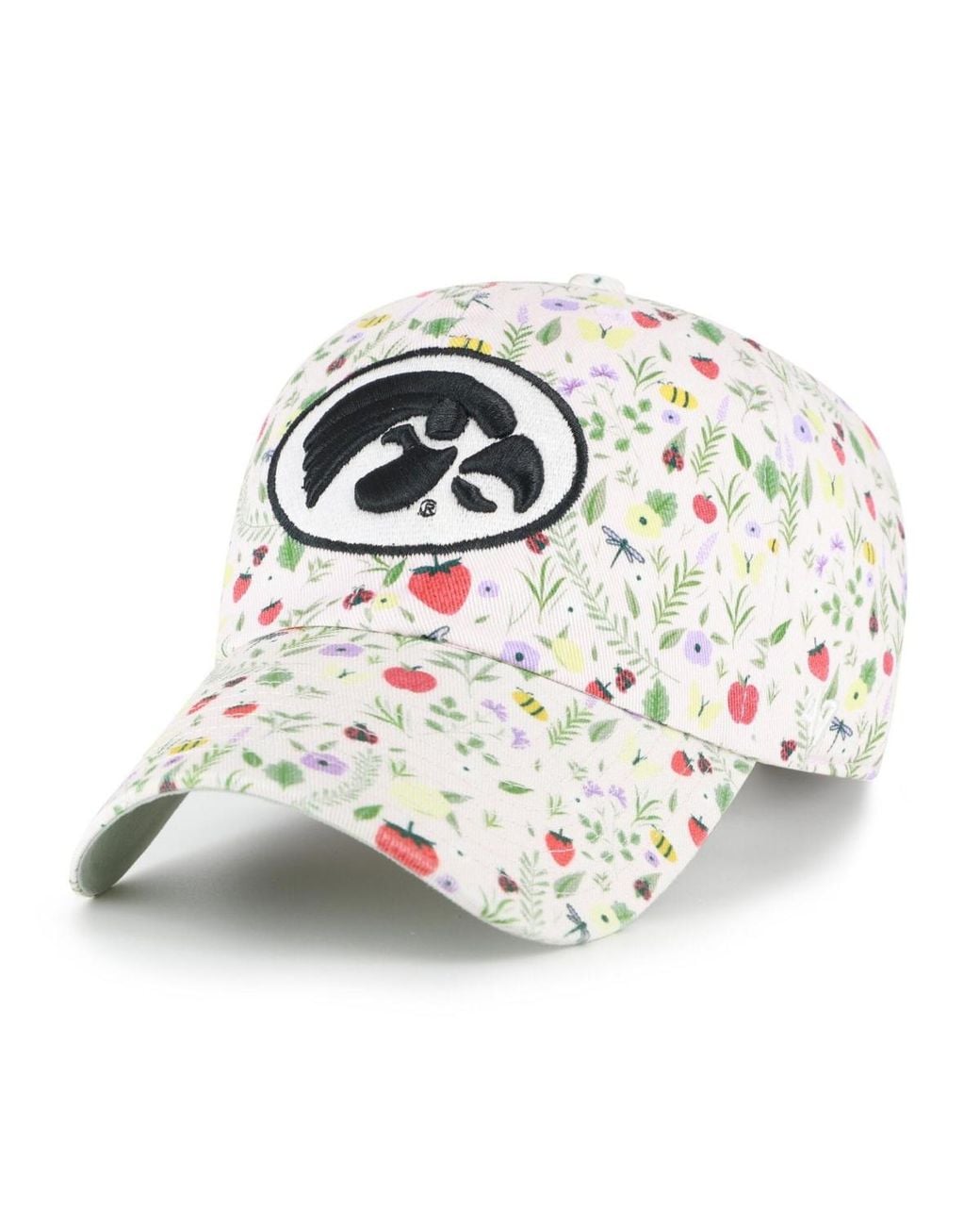 '47 Iowa Hawkeyes Posey Clean Up Floral And Bug Pattern Adjustable ...
