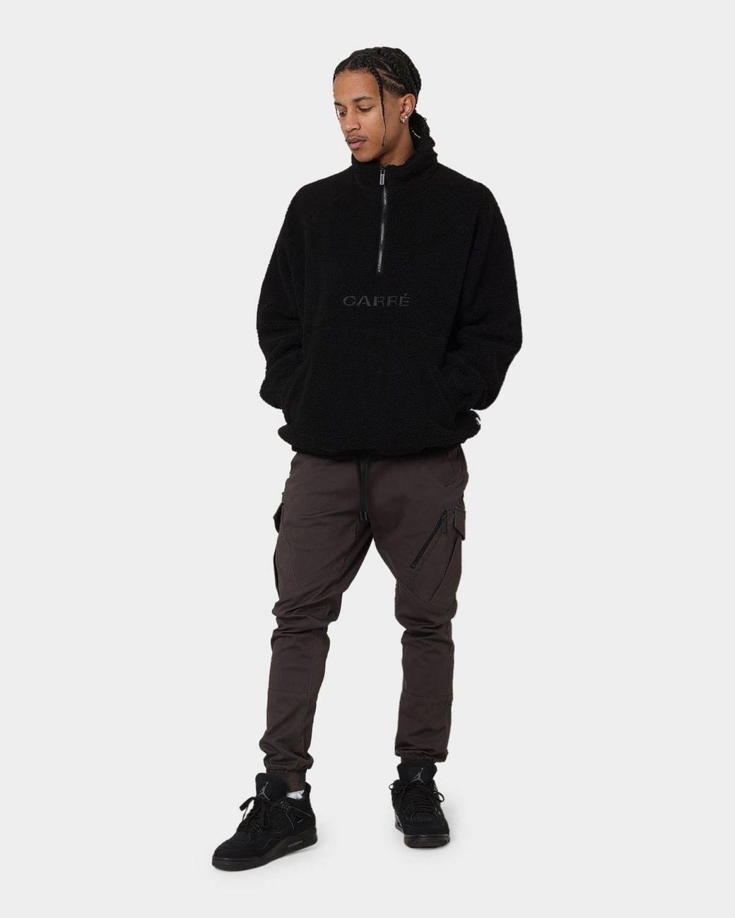 carre Black Evolution Cargo joggers for men