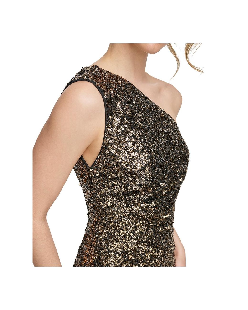 Calvin klein draped back sequin gown hot sale