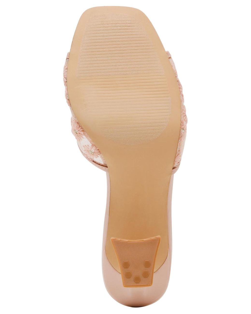 Dolce Vita Yossi Lace Mesh Slide Dress Sandals in Pink | Lyst