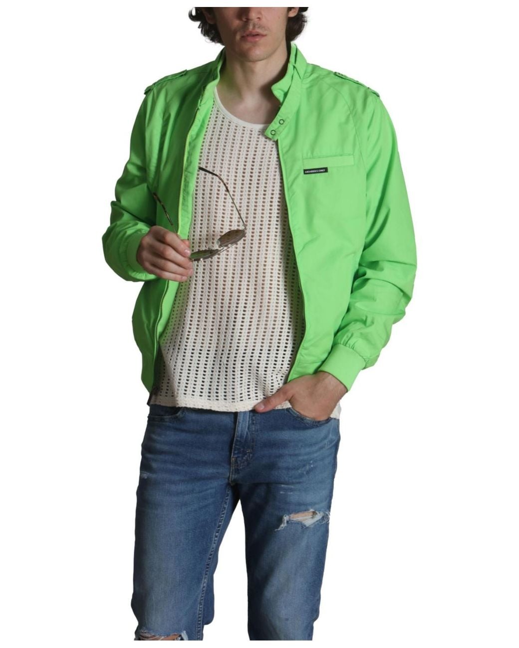 Members Only Classic Iconic Racer Jacket (slim Fit in Blue for Men | Lyst